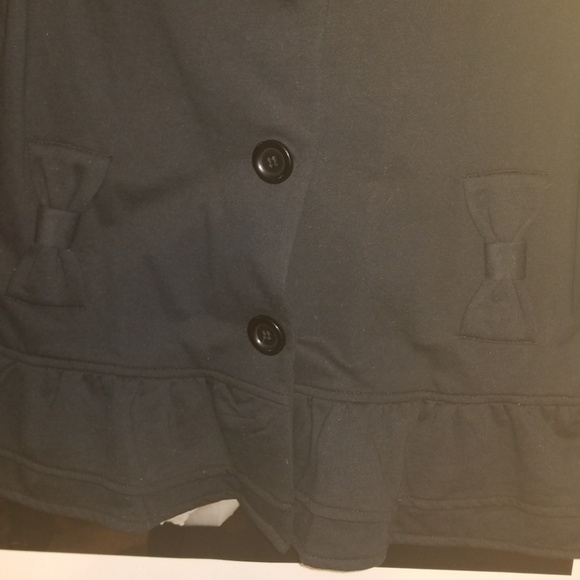 Mod Modele Crop Ruffle Bow Trim Blazer XL NWT - Picture 2 of 6